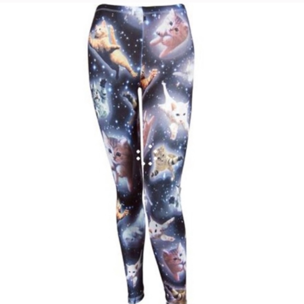 Space Galaxy Cat Leggings | Freeze